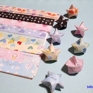 Lot de 256 bandes de papier origami étoile pour plier les étoiles porte-bonheur de taille moyenne. 24,5 x 1,2 cm. (série de papier XT). #A014.