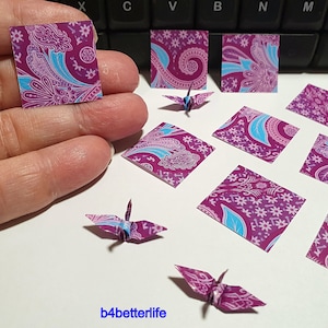 1,000 Sheets Batik Design 1-inch Origami Crane Paper Folding Kit. 1" x 1". (WR paper series). #CRK-110.