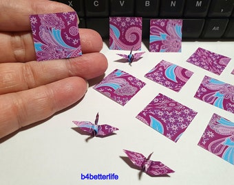 1,000 Sheets Batik Design 1-inch Origami Crane Paper Folding Kit. 1" x 1". (WR paper series). #CRK-110.