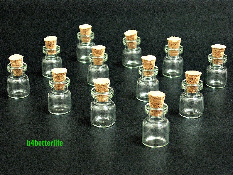24pcs Mini Clear Glass Bottles Vials With Corks. H18W7. A3. Etsy