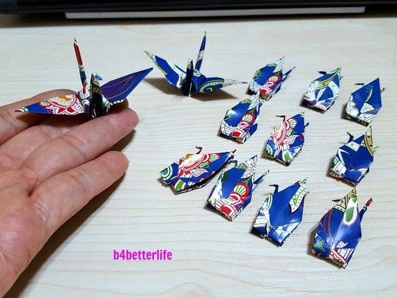 Lot Of 80pcs 3 Inch Batik Design Origami Cranes Hand Folded From 3 X 3 Square Paper Wr Paper Series Fca 12