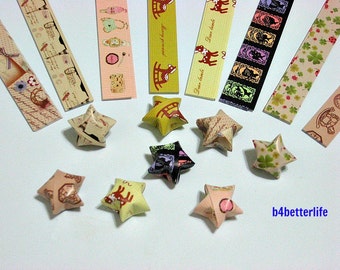 500 strips of DIY Origami Lucky Stars Paper Folding Kit. 26cm x 1.2cm. #C126. (XT Paper Series).