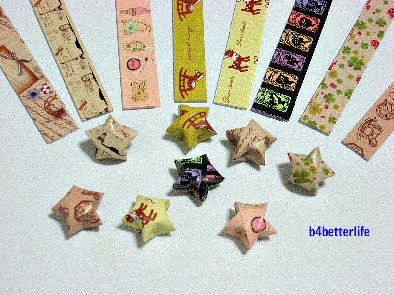 500 strips of DIY Origami Lucky Stars Paper Folding Kit. 26cm Etsy