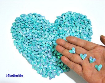 365pcs Light Blue Color Mini Size 3D Origami Hearts LOVE. (TX paper series). #FOH-110.