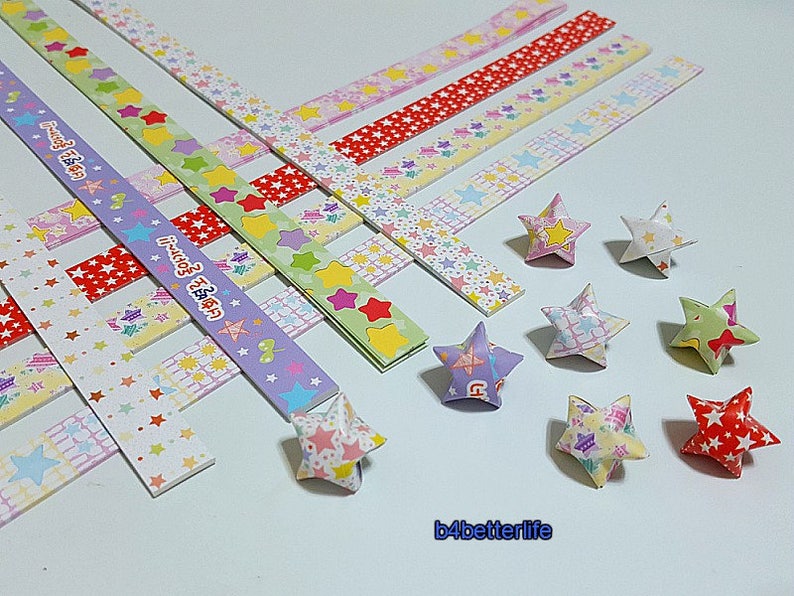 400 Strips of DIY Origami Lucky Stars Paper Folding Kit. 26cm Etsy