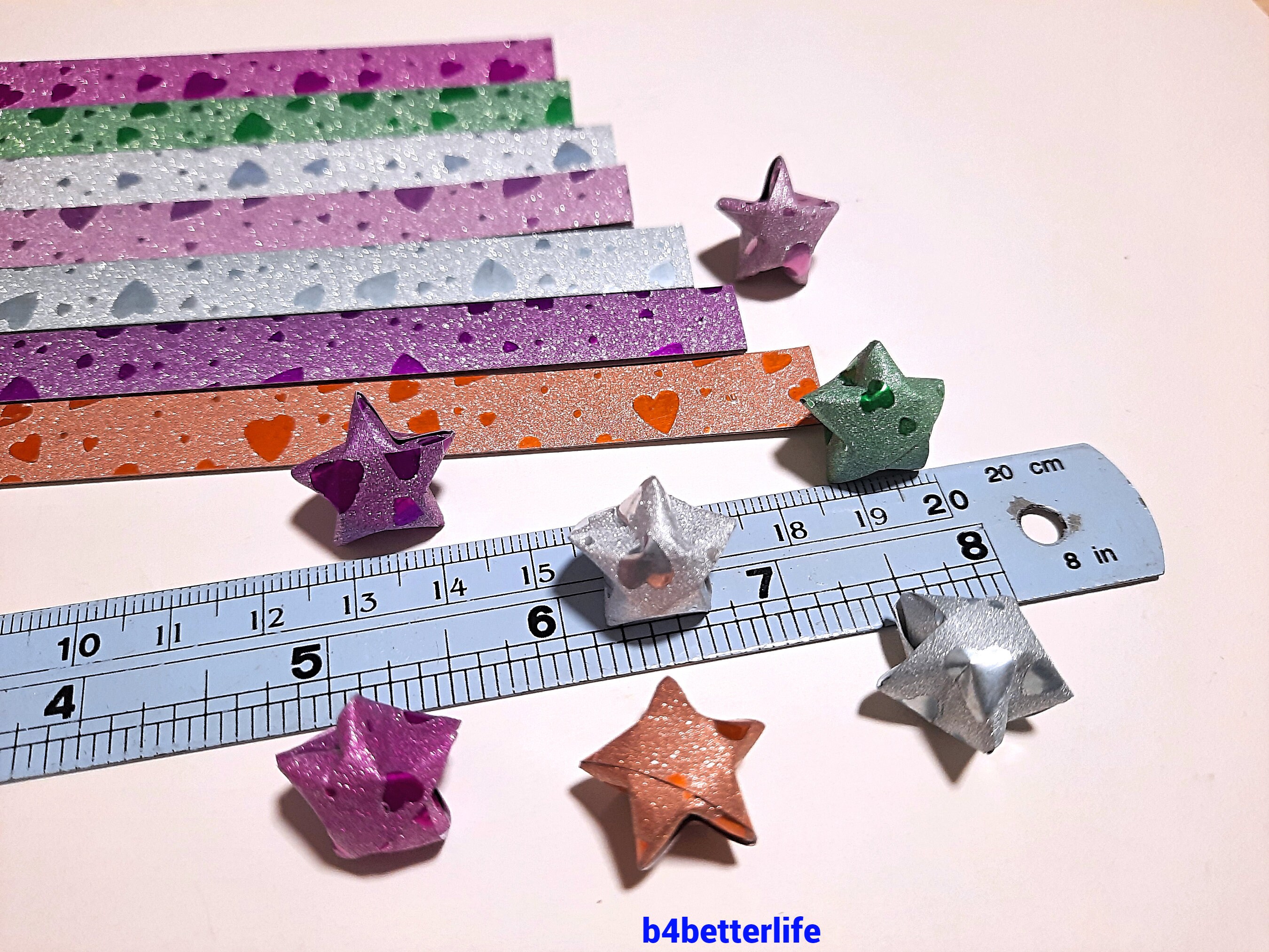 KXHB Luminous Origami Star Paper Strips,420 Sheets-12 Patterns Star Origami  Paper Strips,Star Folding Paper Strips,Origami Star Paper Strips Glow in