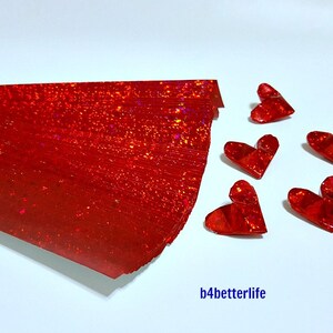 400 Strips of Red Color DIY Paper Kit For Medium Size 3D Origami Hearts "LOVE". (4D Glittering Paper Series). #HPK-9.