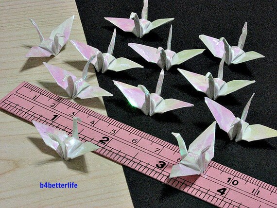 100er Weiß Farbe 15 Origami Kraniche Hand Gefaltet Aus 15x 1 5quadrat Papier Av Papier Serie Fc15 08