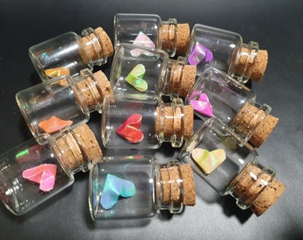 Sourcing Map 20 Mini Bottigliette Di Vetro A Forma Di Cuore Con Tappo In Sughero - Ideali Per Fai Da Te, Bomboniere E Decorazioni Feste