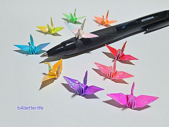 1000pcs Assorted Colors 1 Inch Origami Cranes Hand Folded From 1x1 Square Paper Av Paper Series Fc1 15