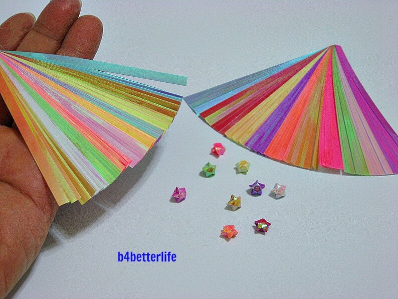 Pack de 480 tiras Micro Tamaño Origami Lucky Stars Kit de Etsy