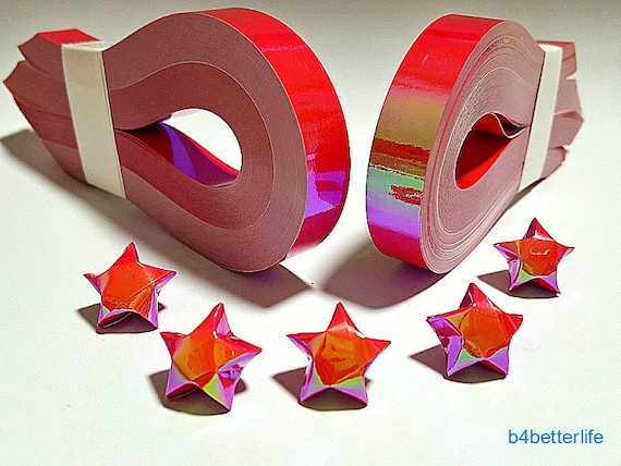 Origami Lucky Star Paper Strips Folding Paper Ribbons Colors