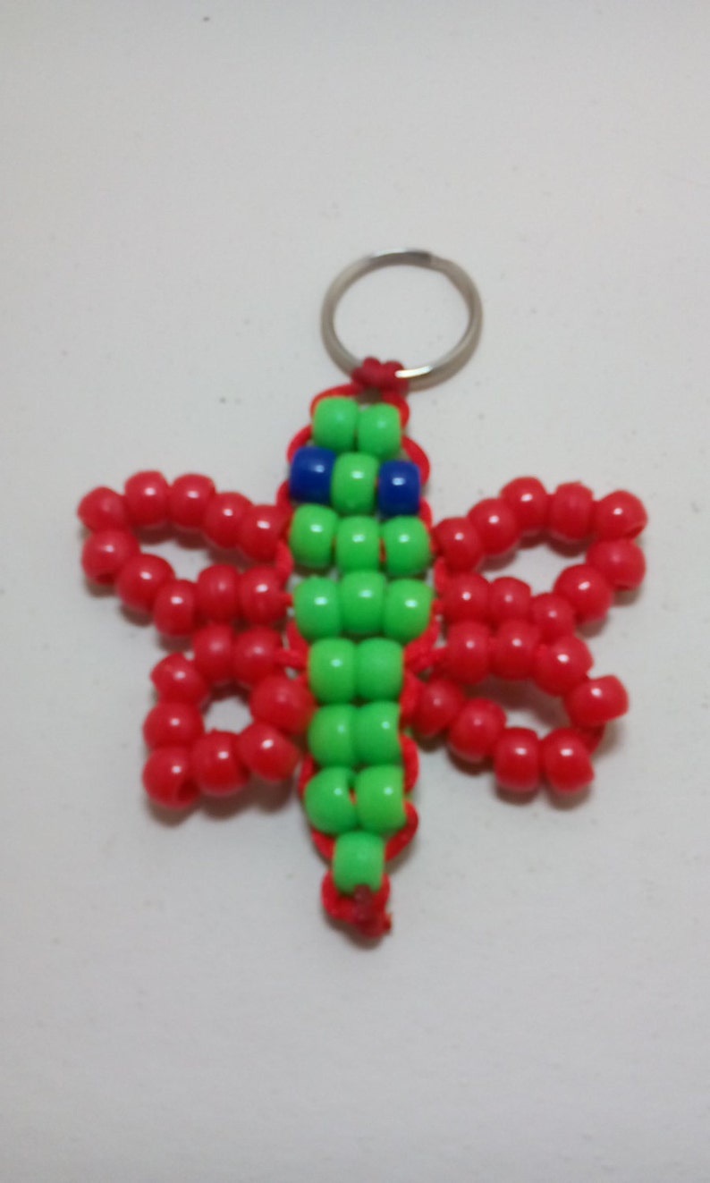 Butterfly Bead Pet Keychain Etsy
