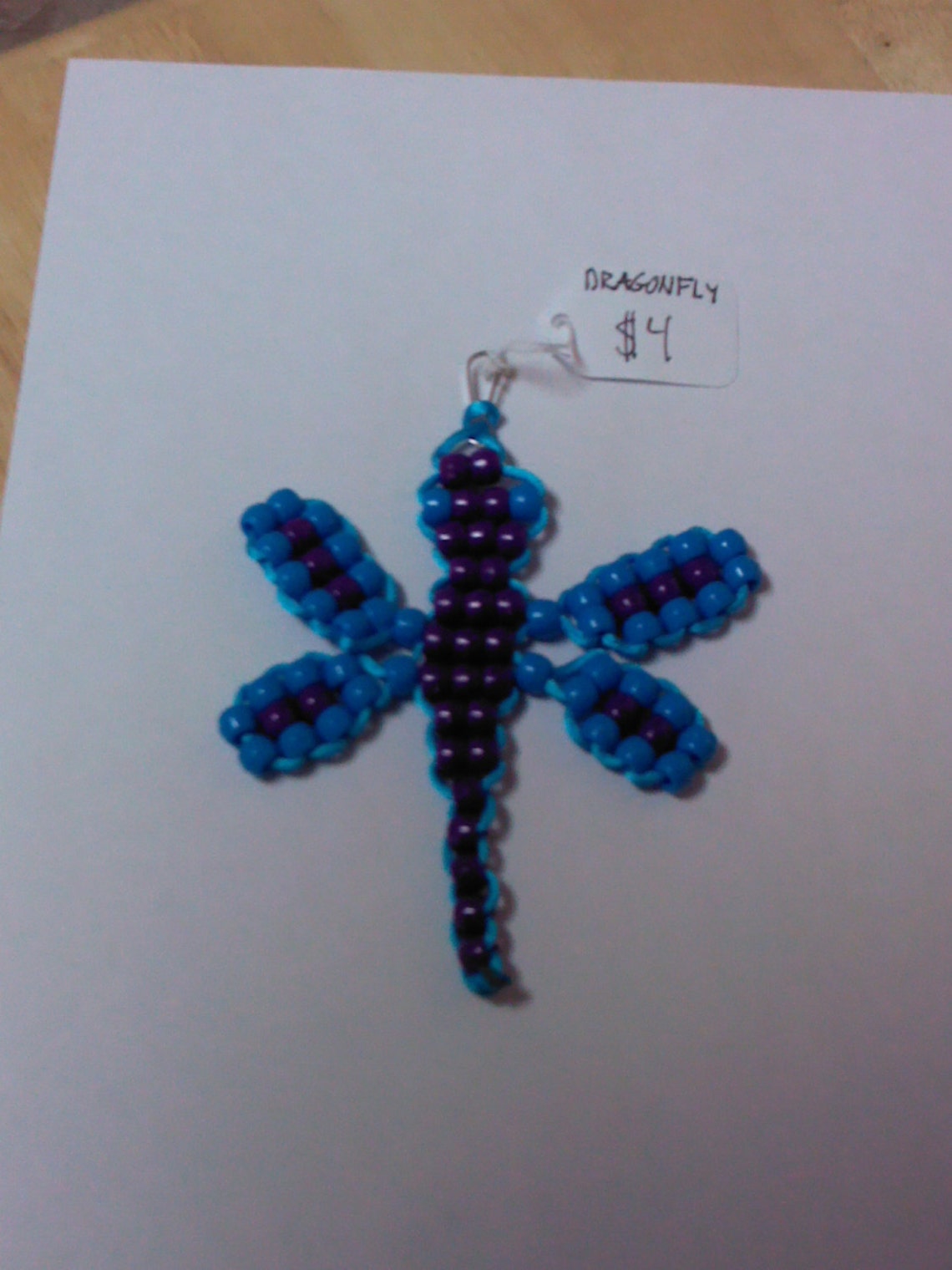Dragonfly Bead Pet Keychain Etsy
