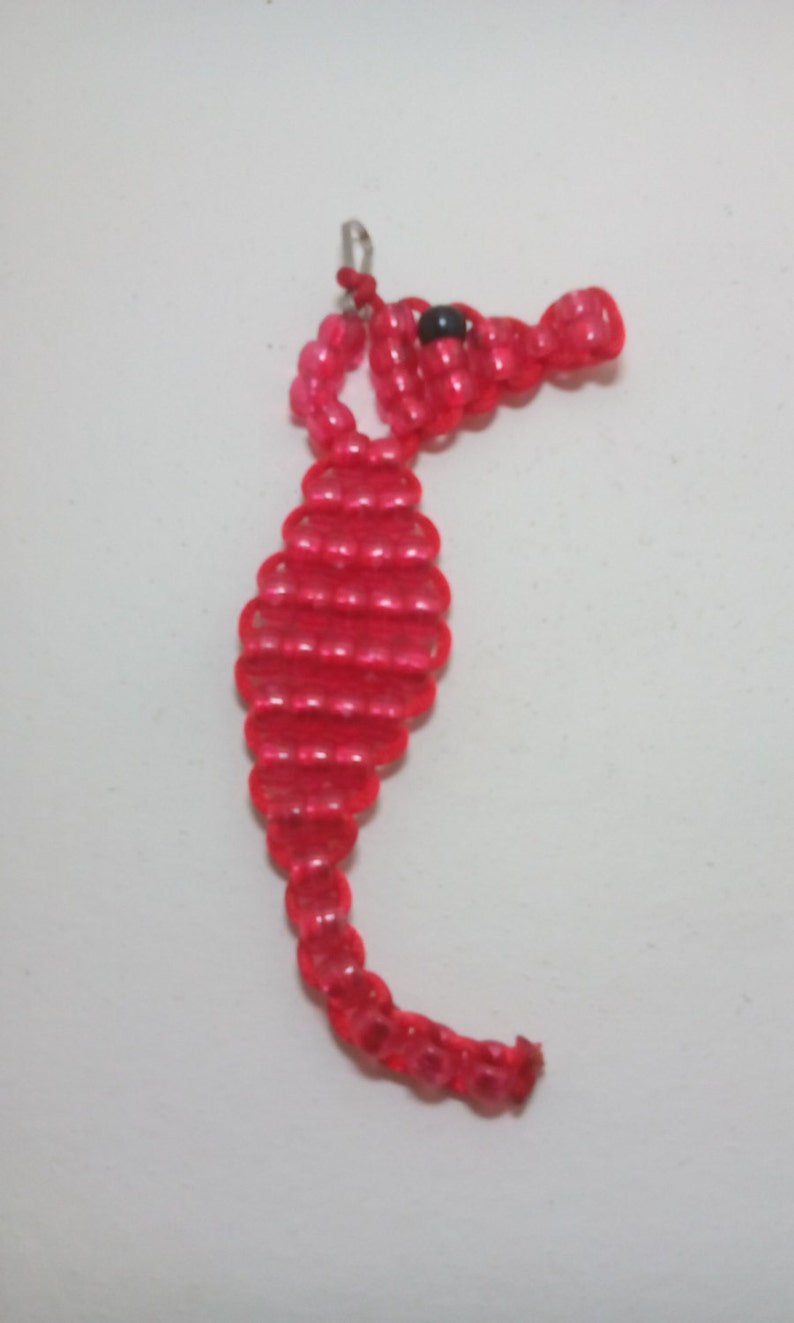 Seahorse Bead Pet Keychain Etsy