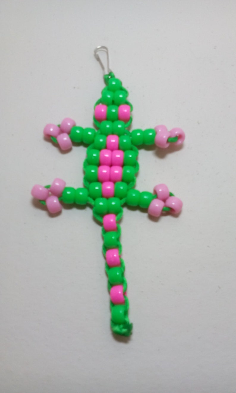 Gecko Bead Pet Keychain Etsy