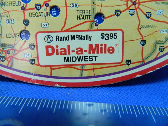 Distance Calculator Rand Mcnally Dial-A-Mile Rand Mcnally Midwest Driving Distance | Etsy Australia