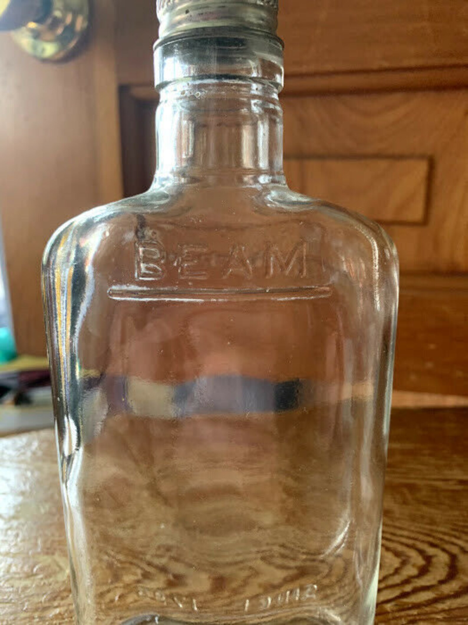 Old Clear Glass Jim Beam Bottle with Twist Cap Very Good Etsy