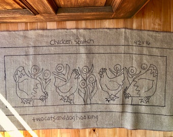 Rug hooking pattern - "Chicken Scratch"