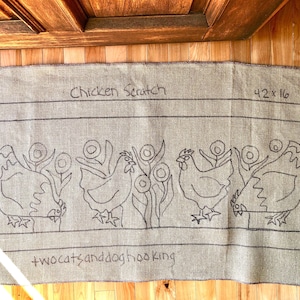 Rug hooking pattern - "Chicken Scratch"