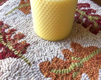 Hooked Rug Pattern - "Fall leaves candle mat"