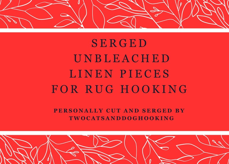 Rug Hooking Linen, Serged Pieces, Unbleached Primitive Linen - Etsy