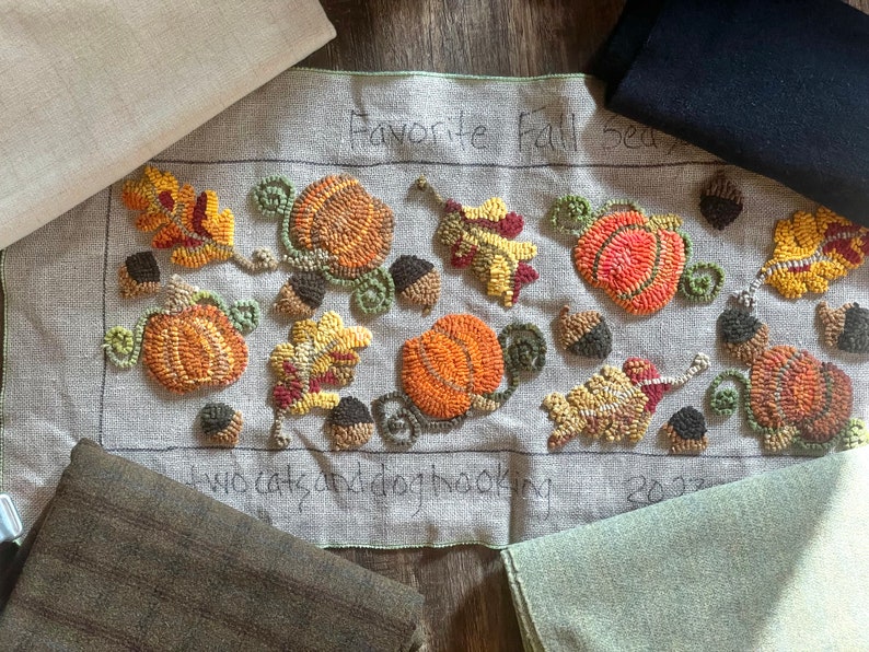 Rug Hooking Pattern, Favorite Fall Table Runner, 32 X 12 - Etsy
