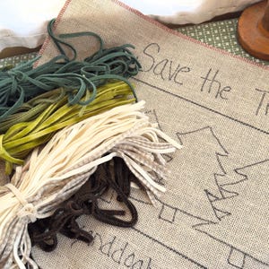 Rug hooking KIT, beginner friendly, Save the Trees