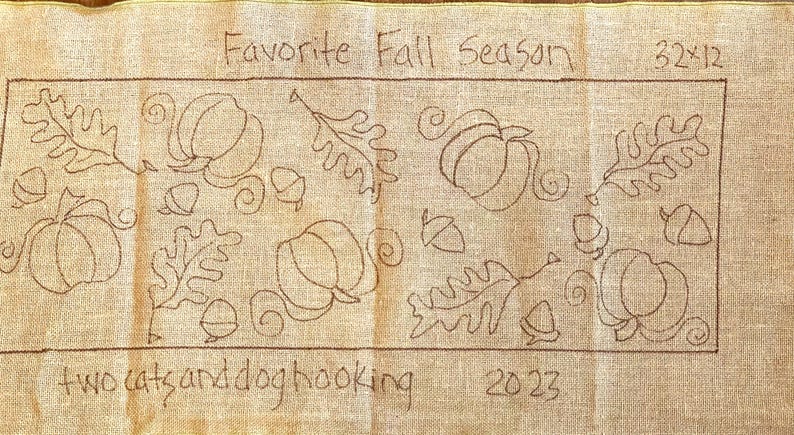 Fall Rug Hooking Patterns Rug Hooking Pattern, Favorite Fall Table Runner, 32 X 12 - Etsy