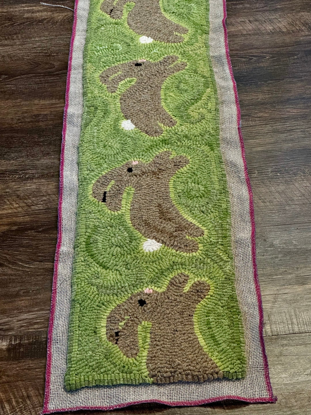 Rug Hooking Pattern on Linen, Spring Bunny Hop, 42 X 8 Inches - Etsy