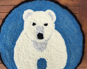 Hooked Rug Pattern -Bear Chair Pad