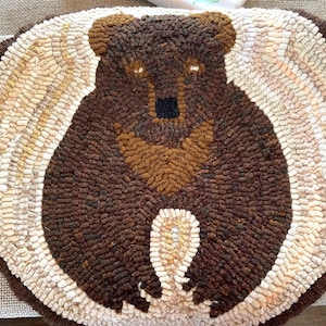 Hooked Rug Pattern , Bear Chair Pad, Betty Bear