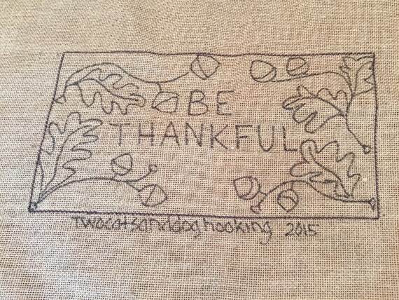 Rug Hooking Pattern Be Thankful