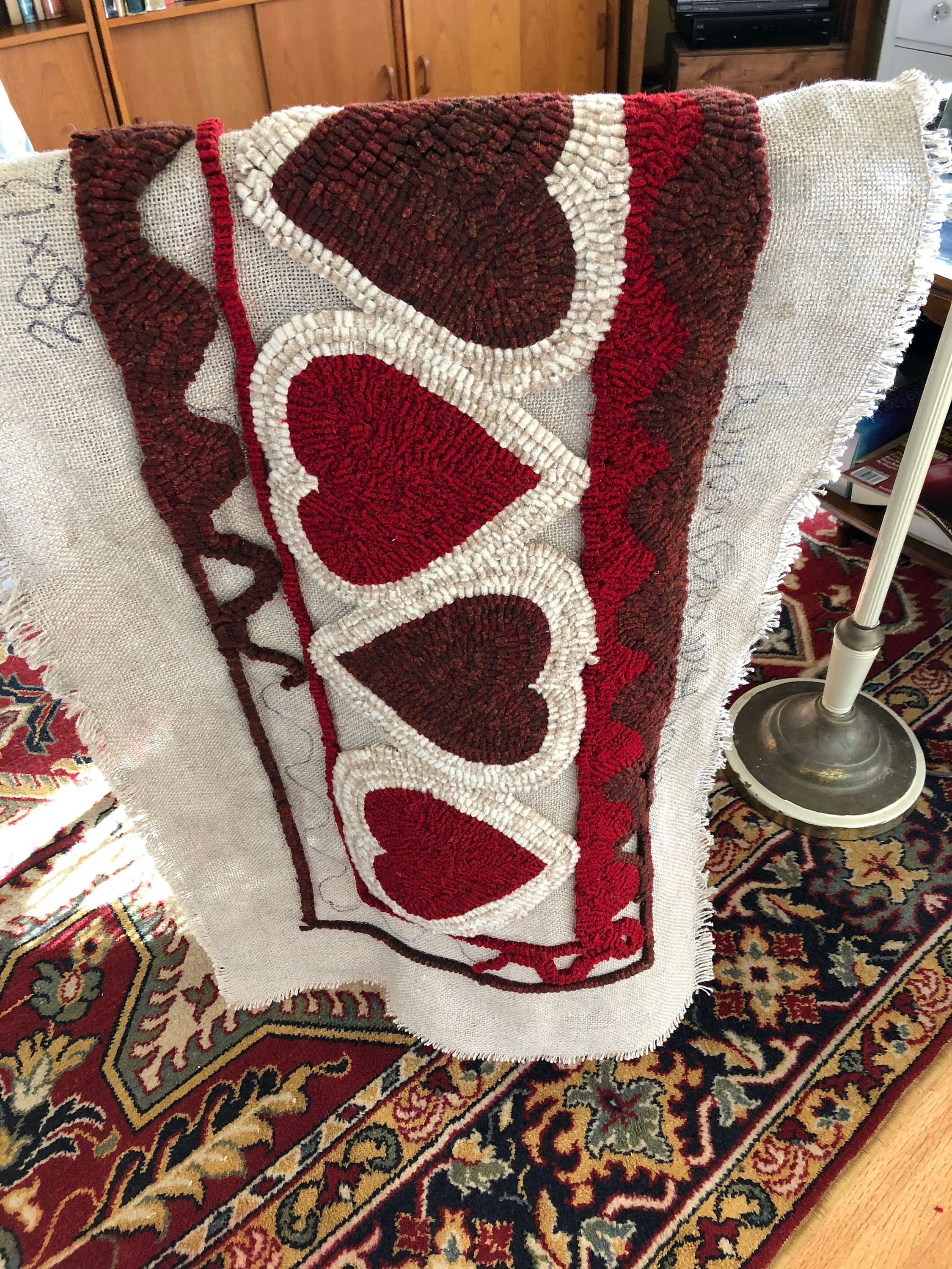 Rug Hooking Pattern -"family of Hearts" - Valentines Pattern on ...