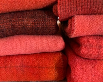 Hand dyed wool collection eight fat sixteenths, Fall's Best Orange, rug hooking and more