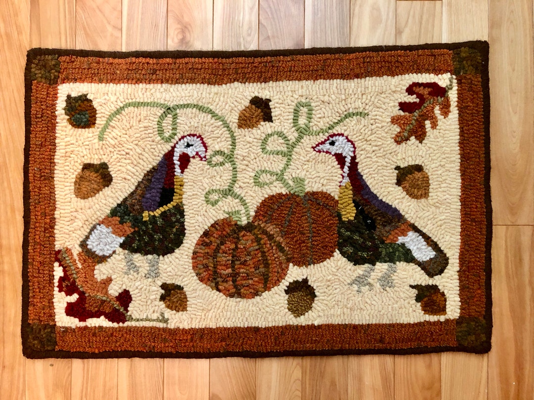 Turkey Hook Rug Rug Hooking Pattern,