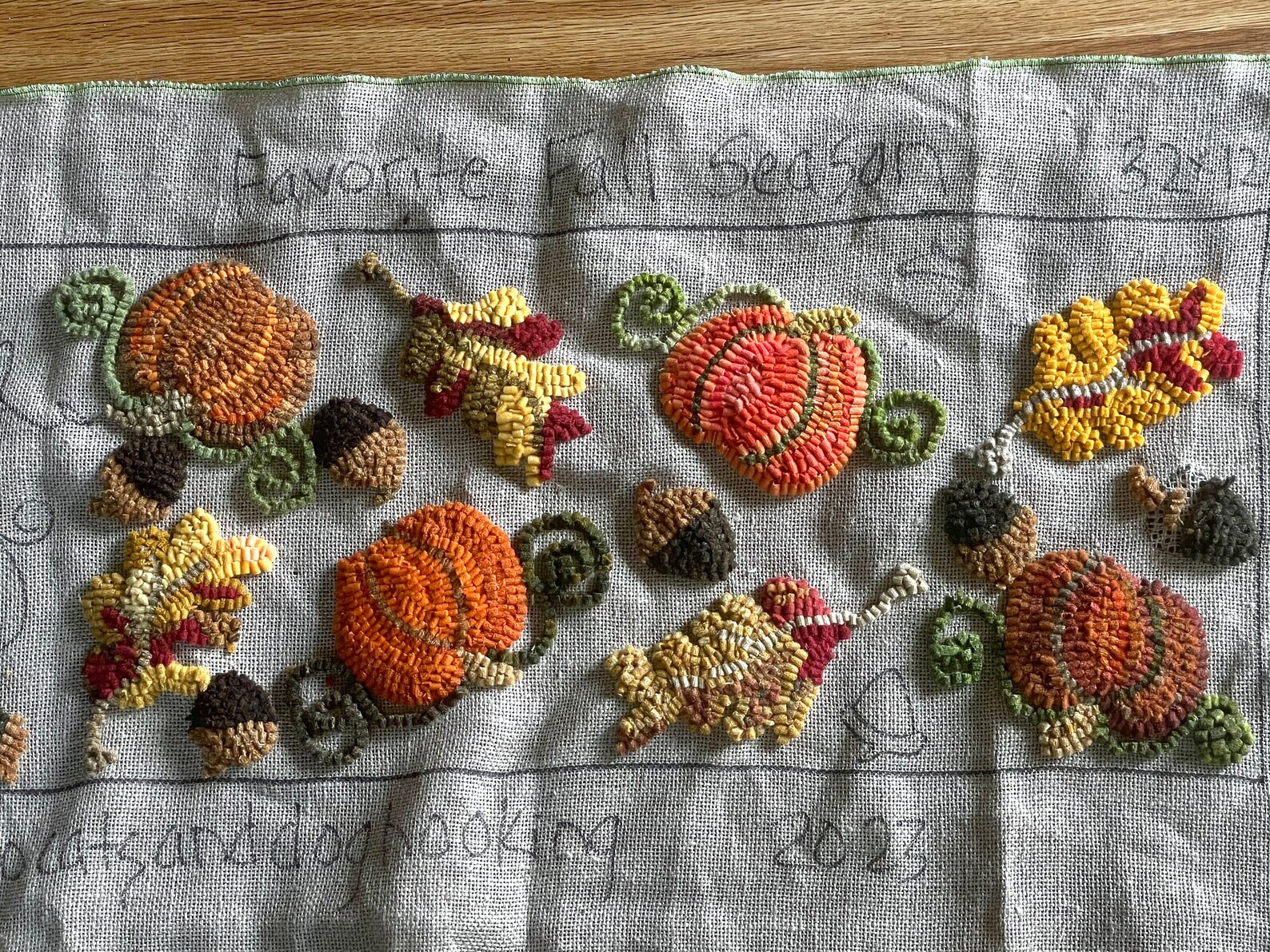 Fall Rug Hooking Patterns Rug Hooking Pattern, Favorite Fall Table Runner, 32 X 12 - Etsy