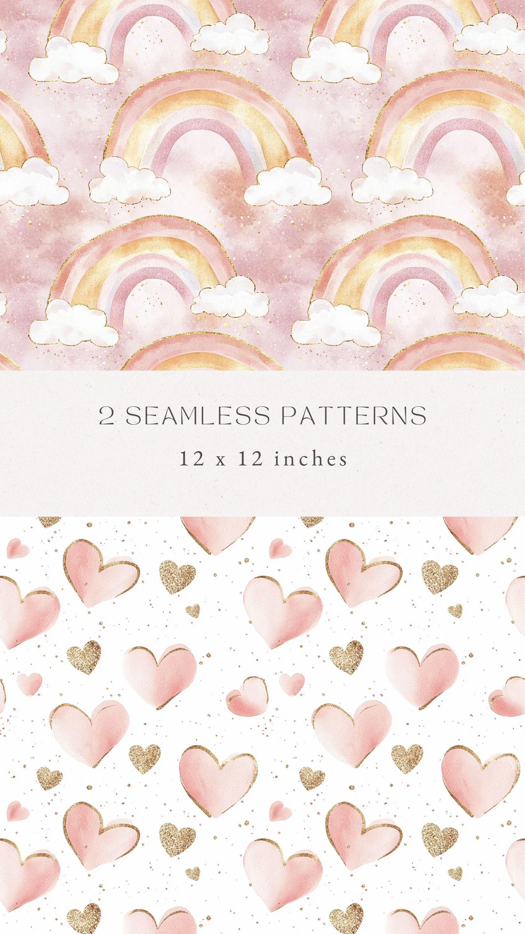 Princess & Unicorn Clipart: Pink Gold Fantasy Graphics (PNG) - Etsy