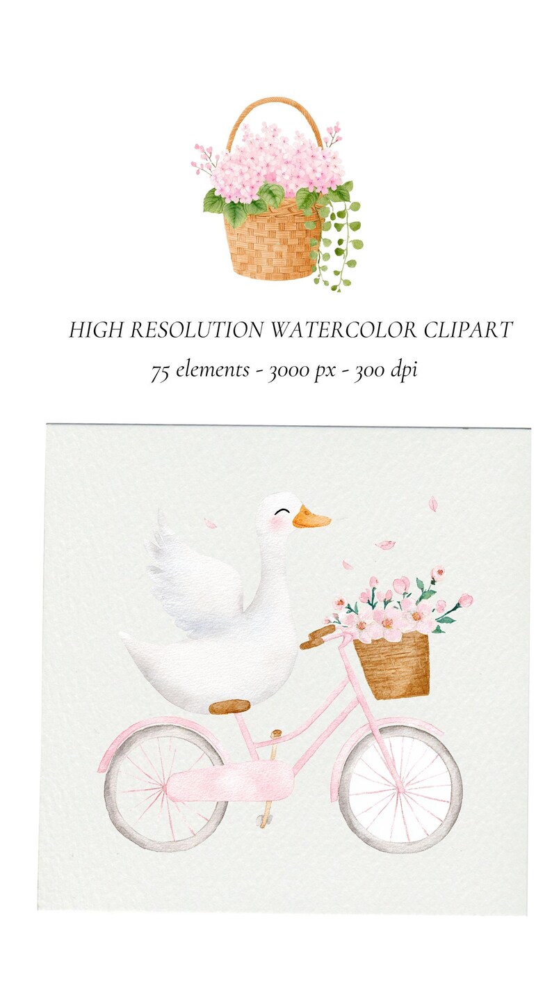 Silly Goose Clipart Pink Preppy Girly Coquette Nursery Birthday Baby ...