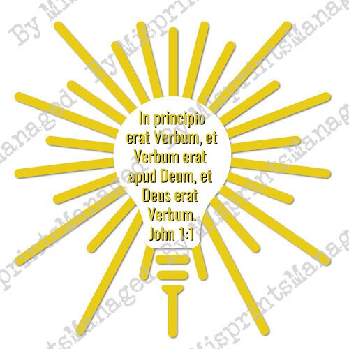 John 1:1 Latin- PRINTABLE STICKER SHEET