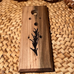 K11 - Hand Made Laser Engraved Maple Herb Stripper - Great gift for any Chef - Rosemary Design - Housewarming Gift