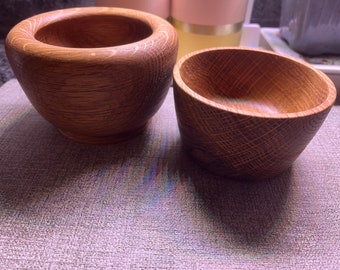 B.1 - Set of 2 California Black Oak Decorative Bowls - Hand-Turned in Virginia - Housewarming Gift