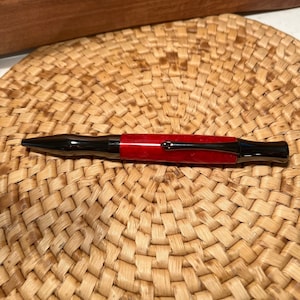 Sp19 Streamlined Virage Red Resin and Gunmetal - Great Gift for Writer, Journaling