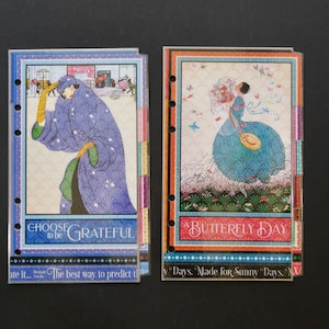 Personal size - Double sided laminated planner dividers  - &quot;A change of seasons&quot;
