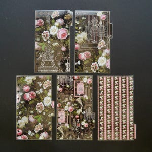 Personal size - Double sided laminated planner dividers  - &quot;Elegance&quot;