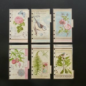 Personal size - Double sided laminated planner dividers  - &quot;Harmony&quot;