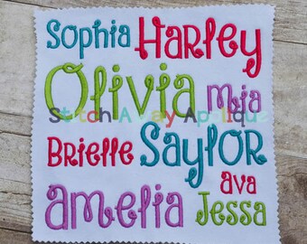 Strawberry Whipped Cream Machine Embroidery Font