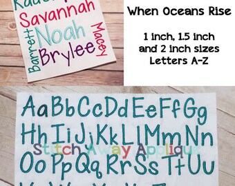 When Oceans Rise Embroidery Font