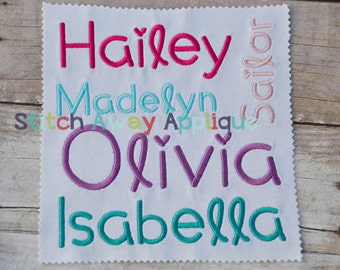 Ellie Heart Machine Embroidery Font