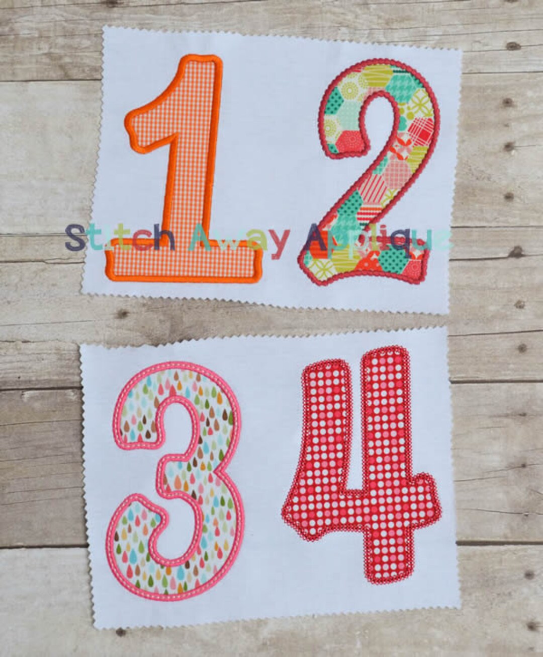 Party Numbers Applique Number Set Machine Applique Design Etsy